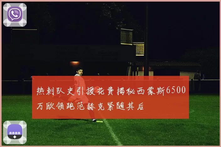 热刺队史引援花费揭秘西蒙斯6500万欧领跑范赫克紧随其后