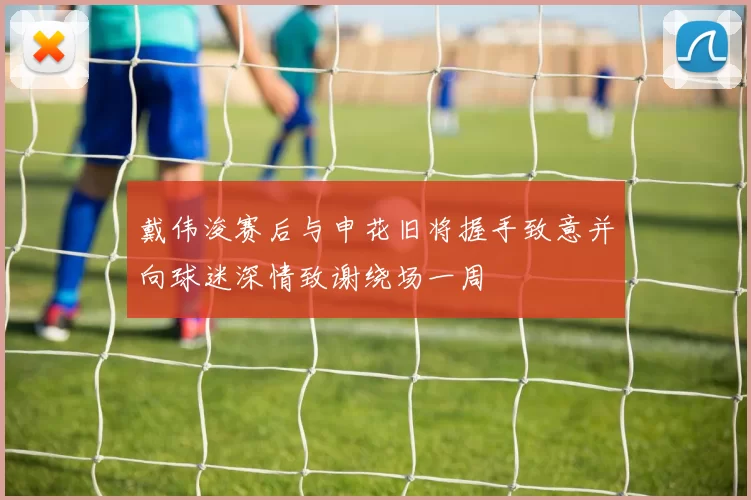 戴伟浚赛后与申花旧将握手致意并向球迷深情致谢绕场一周